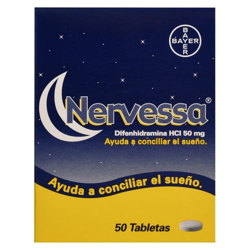 Tabletas para el insomnio Bayer Nervessa 50mg -50 uds