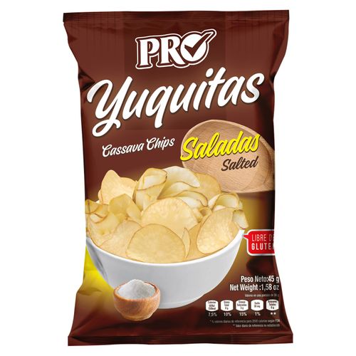 Snack Pro Yucas Saladitas Naturales -45gr