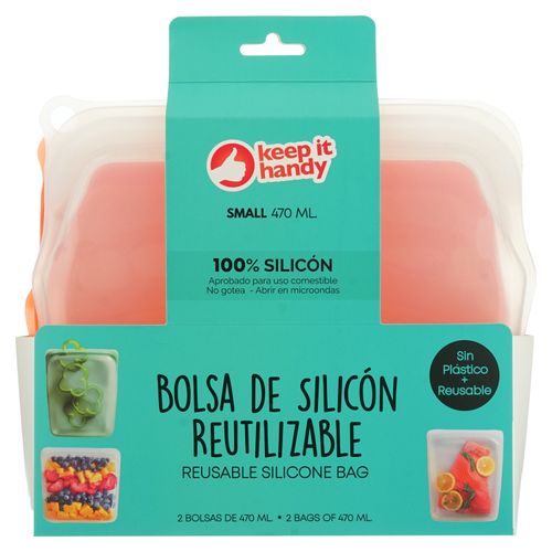 Set Bolsa Keep Silicón Abre Fácil 470ml