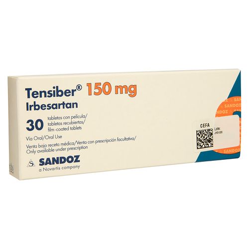 Tensiber 150 mg caja 30 comprimidos - Precio indicado por comprimido