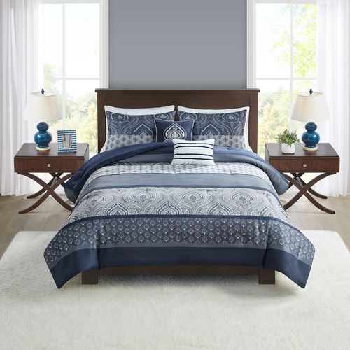 Juego de edredón Better Homes índigo de 5 piezas King