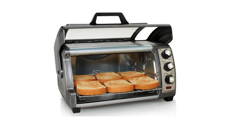 Horno tostador hamilton beach 6 rebanadas acero inoxidable hot sale