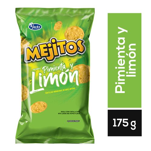 Snack Jack's mejitos tortillas tostadas sabor pimienta y limón - 175 g