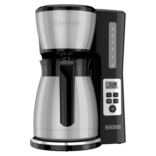 Cafetera Black&Decker Térmica Digital Programable con Jarra de Acero Inoxidable, 12 tazas, CM2046S-LA