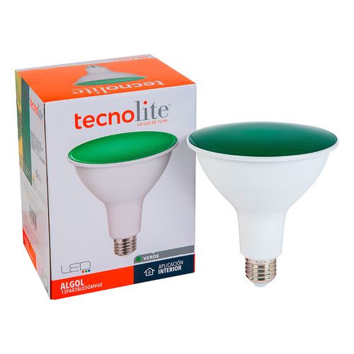 Bombillo Tecnolite LED Pares 13W 100-240V E27 VERDE