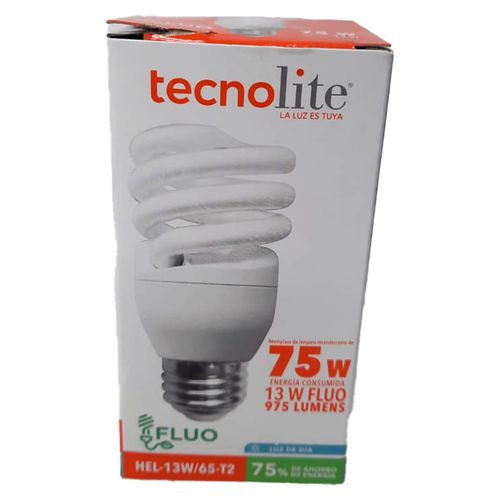 Bombillo Tecnolite Fluor Espirales 13W6500KE27975LM