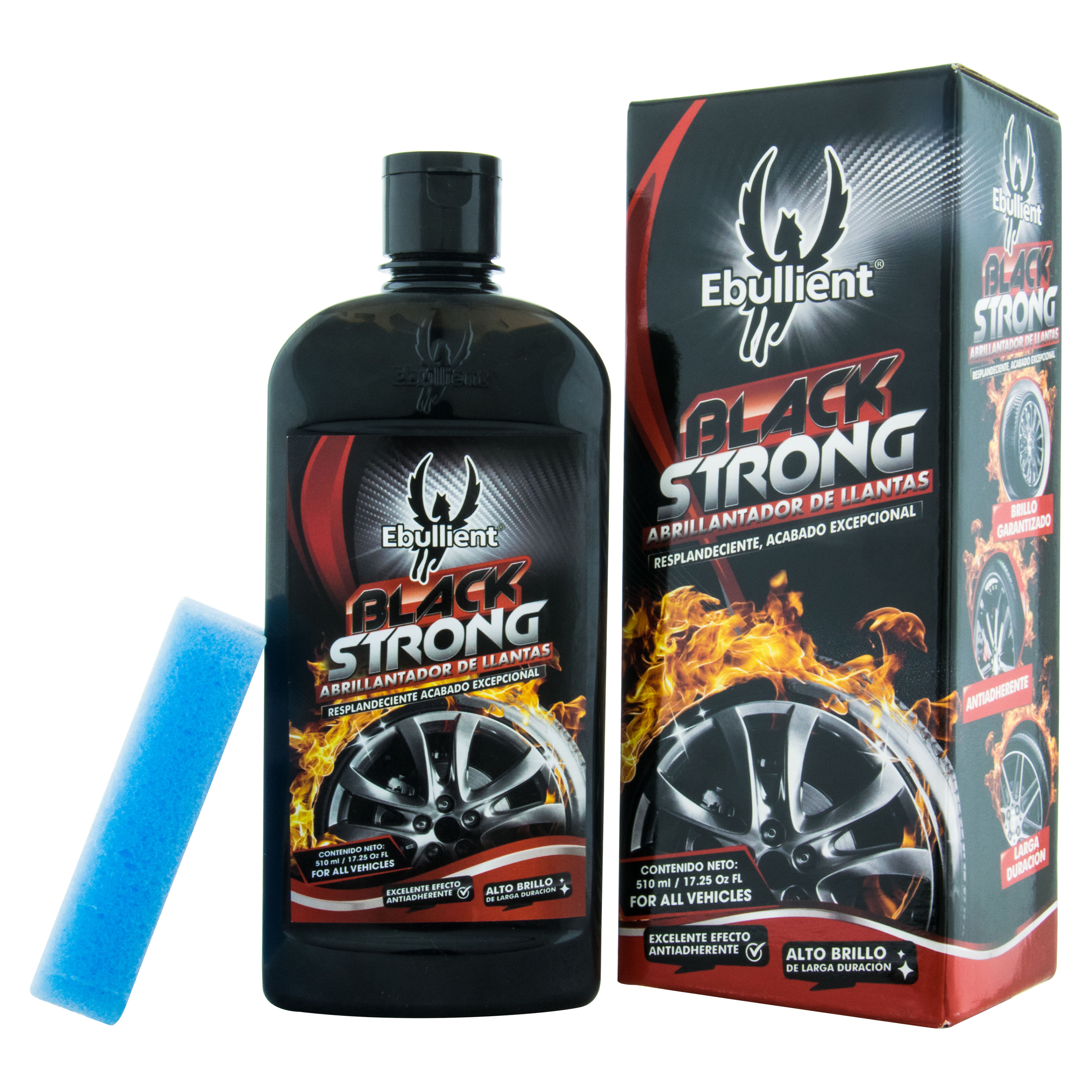 Comprar Abrillantador Llantas Ebullient Black Strong -510ml