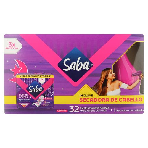 Toalla Saba Buenas Noches 32 unidades