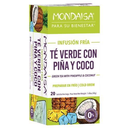 Té Mondaisa Verde Piña Coco 25 uds - 40 g