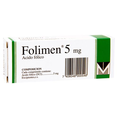 Folimen Menarin 5 Mg, Precio indicado por unidad