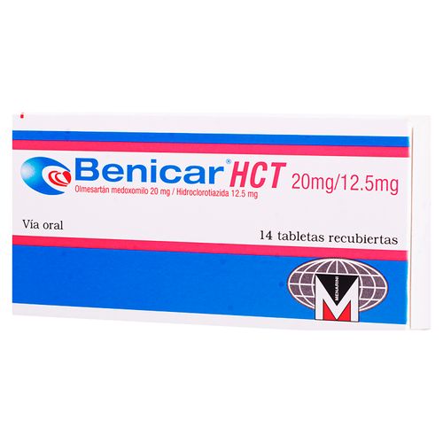 Benicar Hct Menarini 20/12.5 Mg X 14 Tabletas