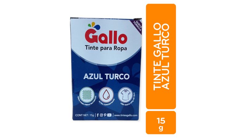 Comprar Tinte Gallo Para Ropa Color Turco -15gr | Walmart Costa Rica