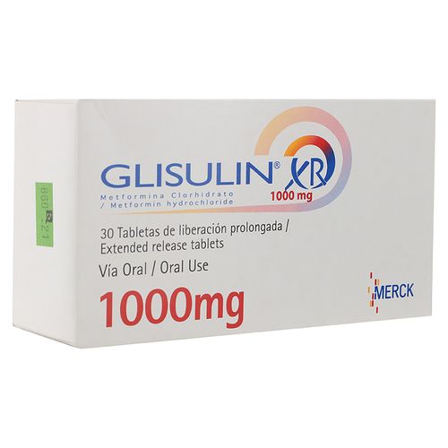 Glisulin Xr Merck 1000 Mg X 30 Tabletas