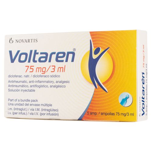 Ampolla Voltaren Novartis 75 Mg /3 ml, Precio indicado por unidad