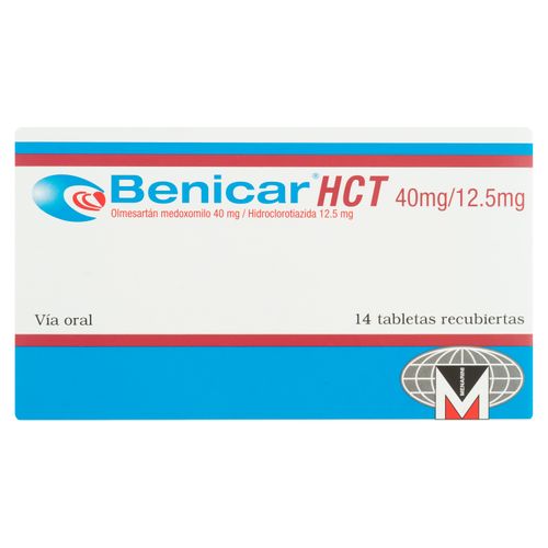 Benicar Hct Menarini 40/12.5 Mg X 14 Tabletas