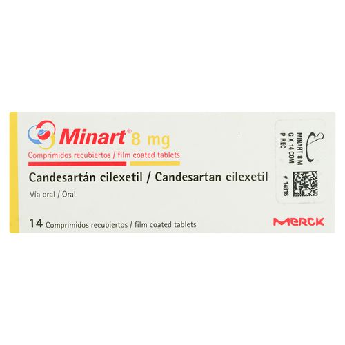 Minart Merck 8 Mg X 14 Comprimidos