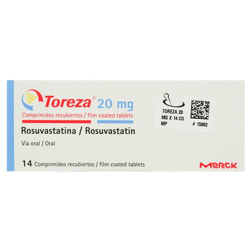 Toreza 20 mg caja 14 comprimidos - Precio indicado por caja