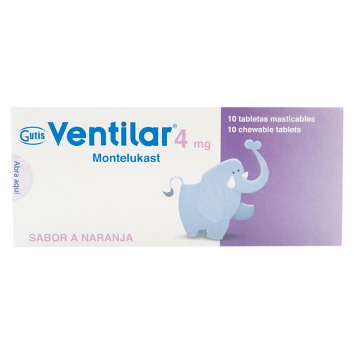 Ventilar Gutis 4 Mg X 10 Tabletas