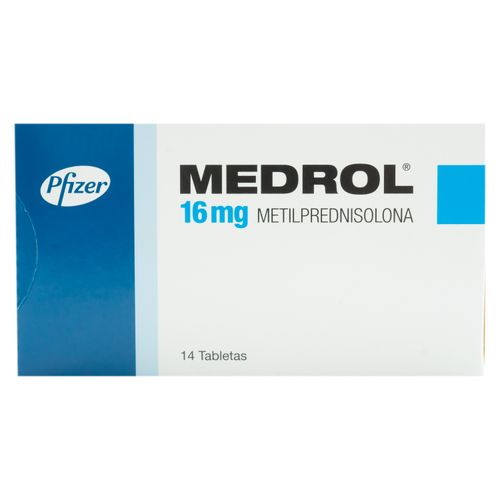 Medrol Pfizer 16 Mg, Precio indicado por unidad