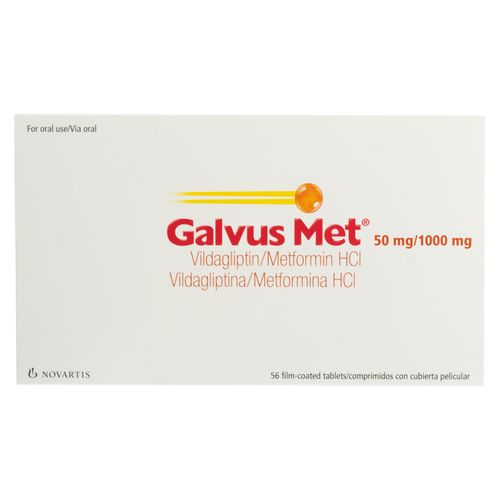 Galvus Met Novartis 50/1000 Mg X 56 Comprimidos