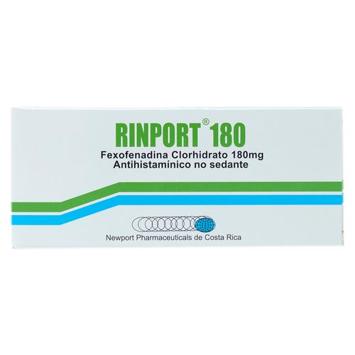 Rinport Fexofenadina Newport 180 Mg Cx 10 Tabletas