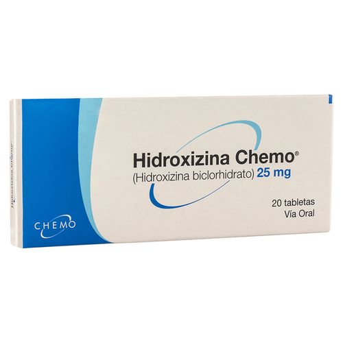 Hidroxizina Chemo 25 Mg, Precio indicado por unidad