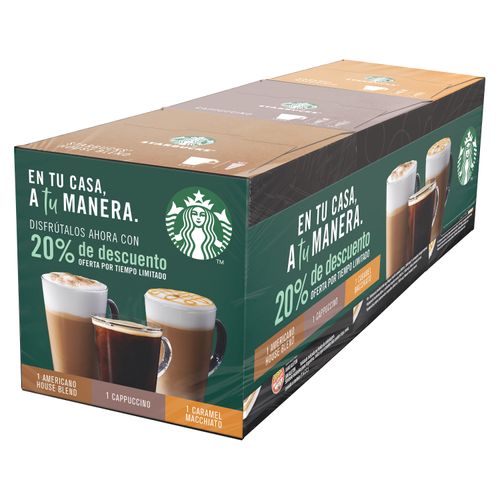 STARBUCKS by NESCAFÉ Dolce Gusto 3 Cajas de Cápsulas 20% Descuento
