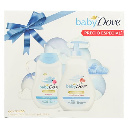 Jabón Líquido Marca Dove Baby Más Shampoo Pack -400 ml