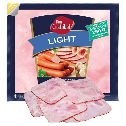 Jamón de Pavo Don Cristóbal Ahumado Light -250gr