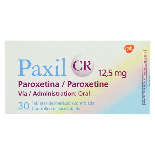 Paxil Cr 12.5Mg X30Tab X Caja