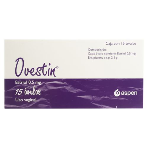 Ovestin 0,5 mg caja 15 óvulos - Precio indicado por caja
