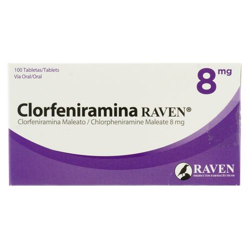 Antialérgico Clorfeniramina 8Mg, Precio indicado por unidad