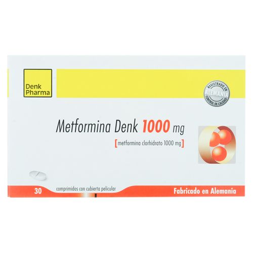 Metformina Denk Pharma 1000 mg caja 30 comprimidos - Precio indicado por caja