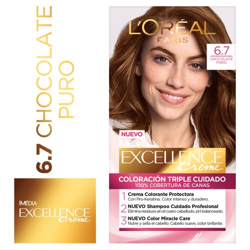 Tintura Permanente Excellence Creme L'Oreal Paris -Tono 6.7