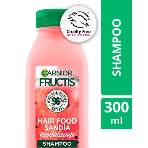 Hair Food Shampoo Garnier Fructis Sandía Revitalizante -300ml}