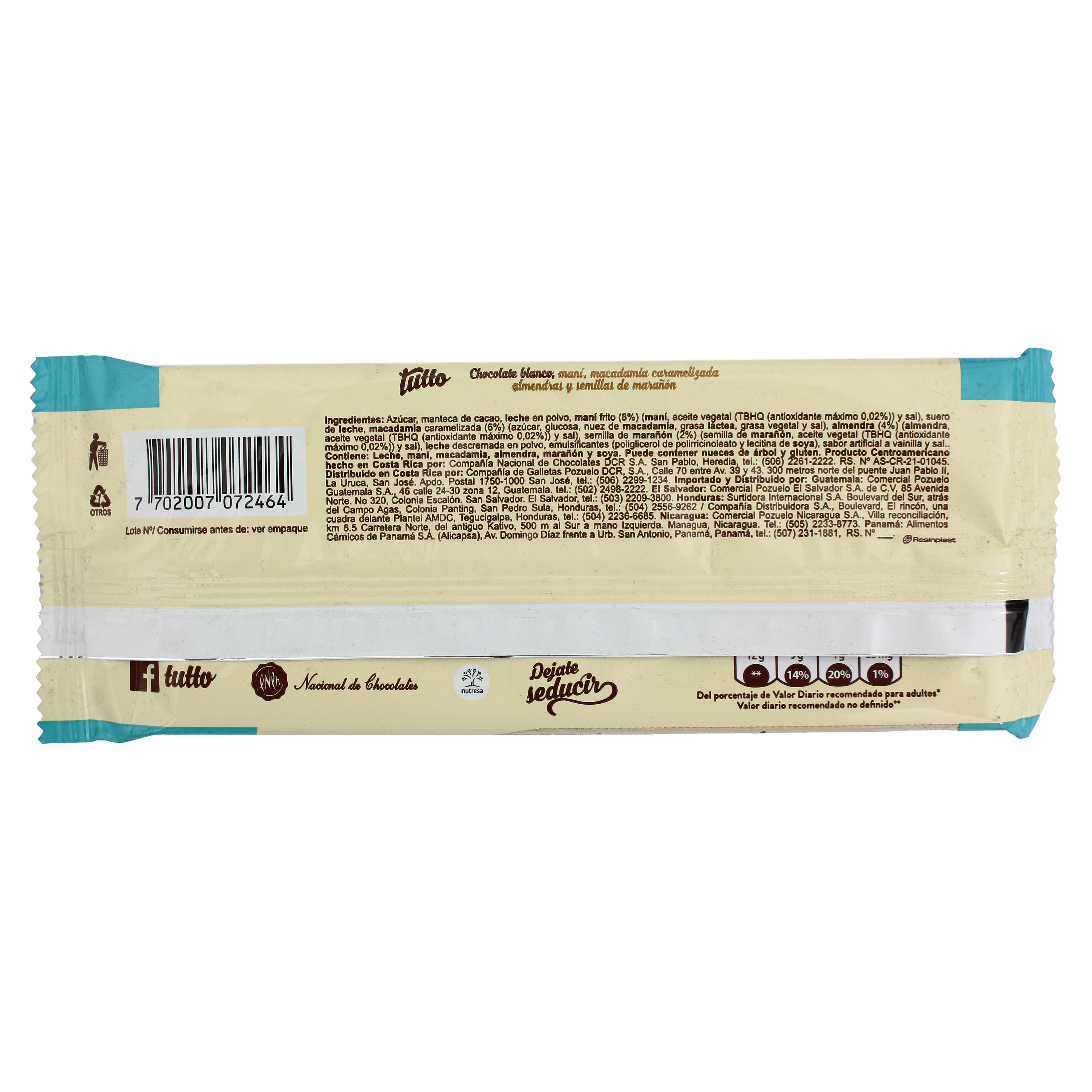 Comprar Chocolate Tutto Chocolovers Blanco -200 g, Walmart Costa Rica -  Maxi Palí