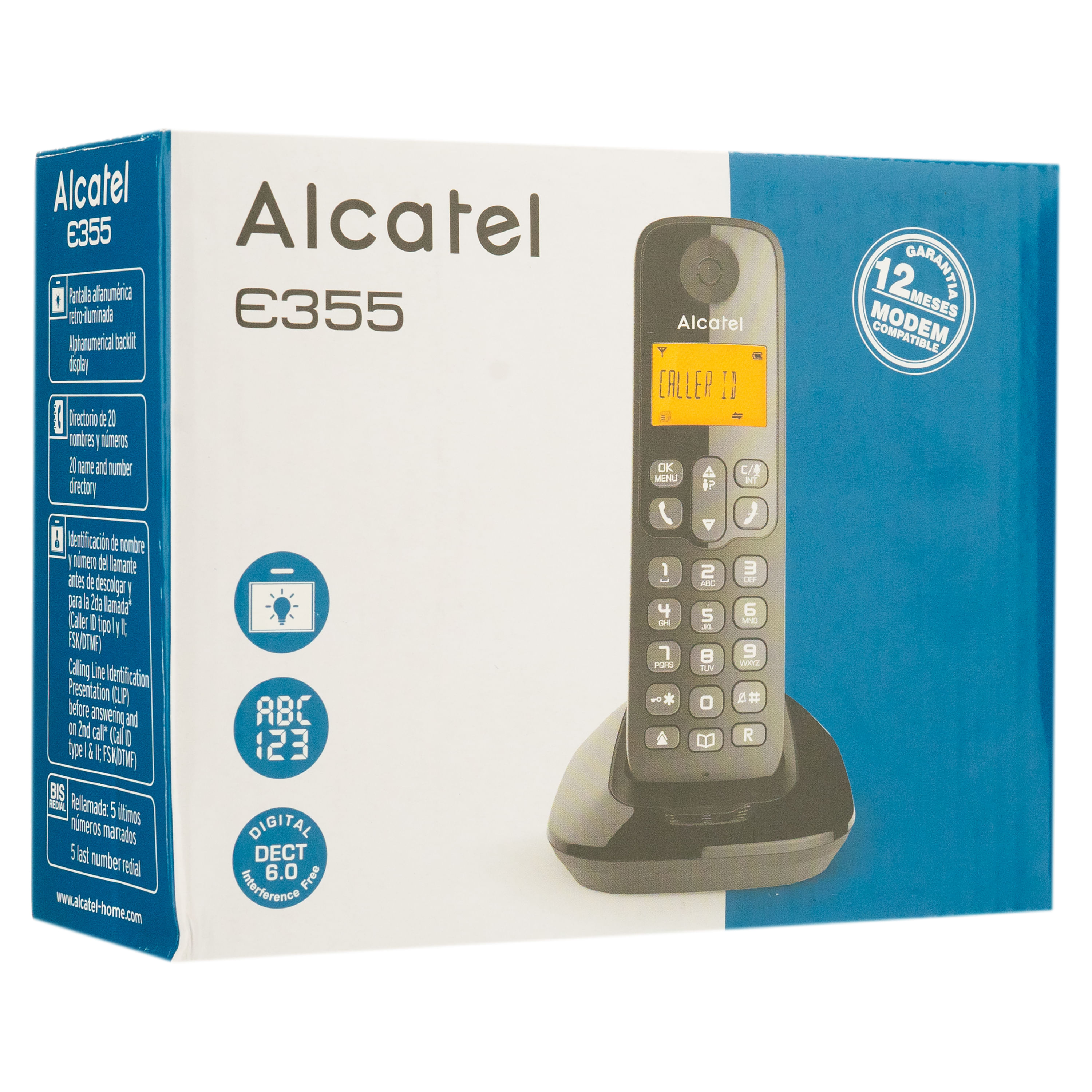 Telefono Fijo Inalambrico Alcatel E355 Pantalla Led – TecnoHogarJS