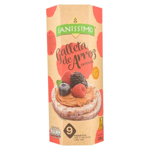 Galleta Saníssimo arroz integral - 108 g