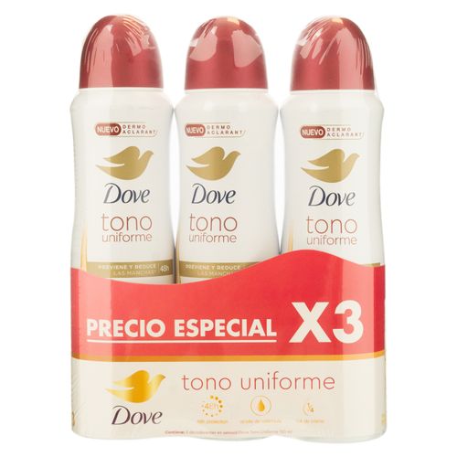 3 Pack Desodorande Dove Aerosol Dermoaclarant -450ml
