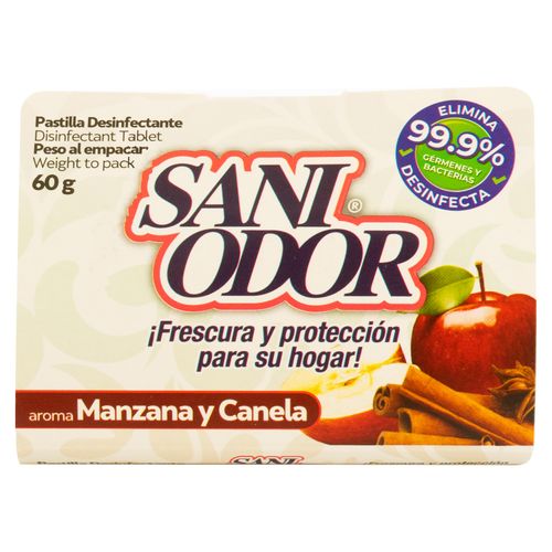 Pastilla Saniodor Sanitaria Manzana Canela -60gr