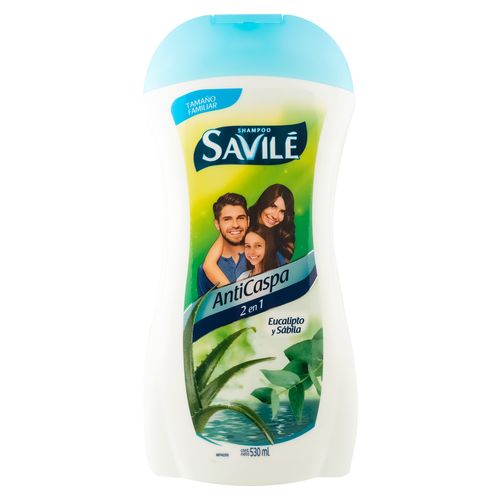Shampoo Savilé Eucalipto Y Sábila Anticaspa 2 En 1 -530ml