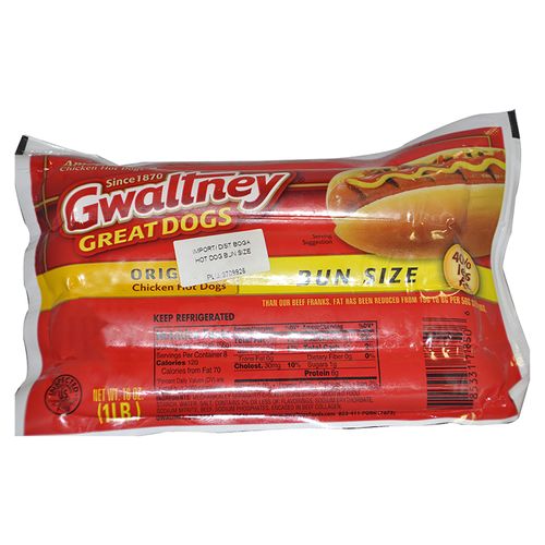 Salchicha Gwalney Hot Dog Big Bunlength -16Oz