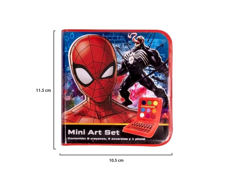 Comprar Set Mini Art Spiderman con acuarelas y crayones para hacer