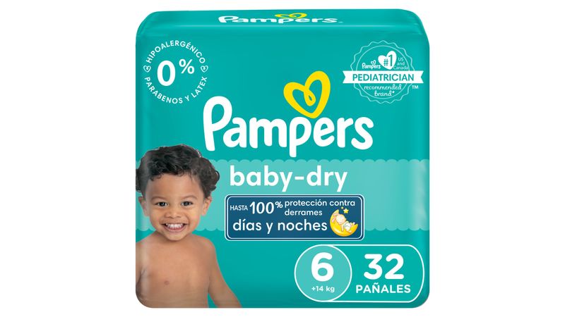 Comprar Pañales Pampers Baby-Dry, Talla 6 -32 Unidades, Walmart Costa Rica  - Maxi Palí