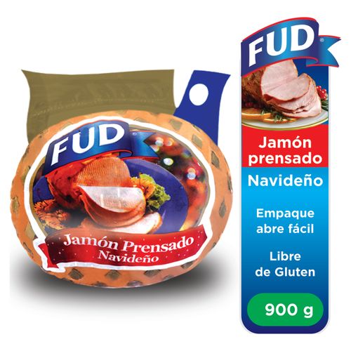 Jamón Fud Prensado Navideno, Libre De Glúten - 900g