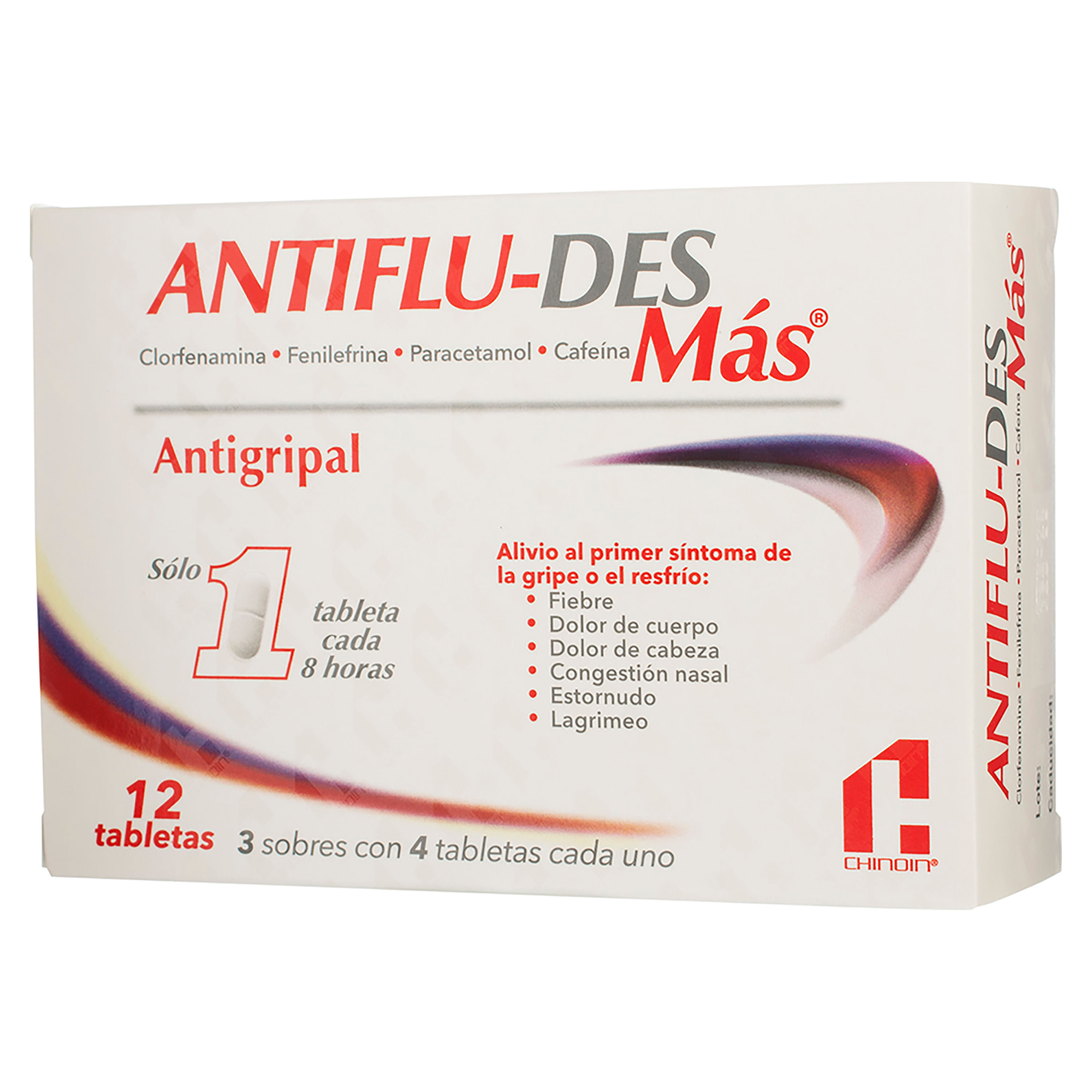Comprar Antigripal Chinoin Antifludes Más - 12 Tabletas | Walmart Costa Rica