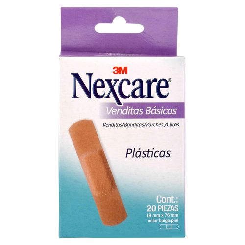 Banditas Plásticas Nexcare 3M 20 unidades