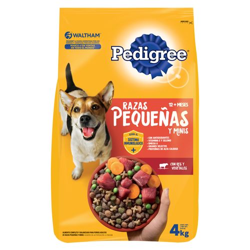 Alimento seco Pedigree para perros razas pequeñas sabor res con vegetales - 4 kg