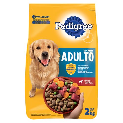 Alimento Seco Para Perros Adultos Pedigree Res y Vegetales -2Kg