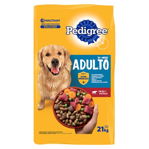 Alimento Seco Para Perros Adultos Pedigree  Res y Vegetales -21Kg